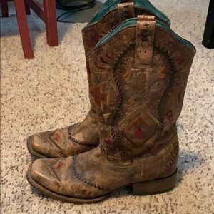 Women’s leather bottom cowboy boots